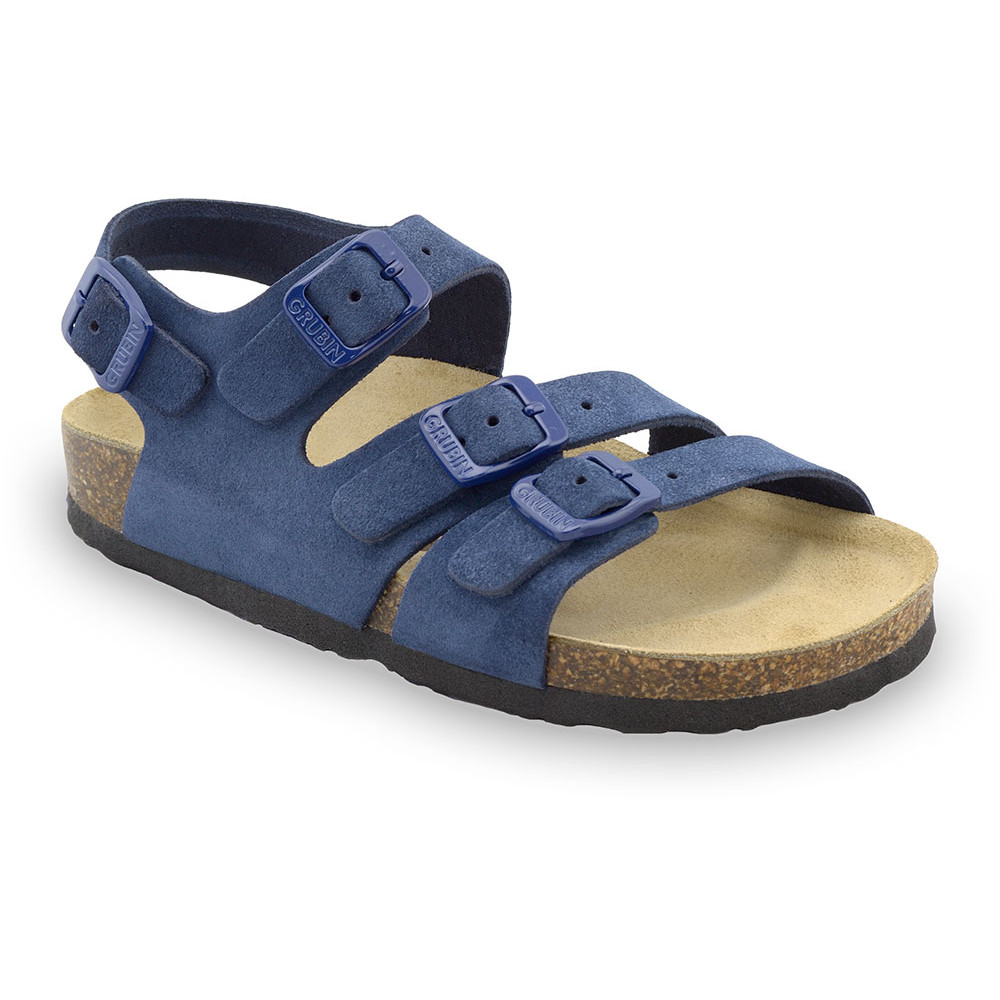 CAMBER kožené dětské sandály (30-35) - modrá, 33